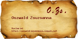 Oszwald Zsuzsanna névjegykártya